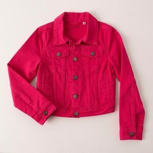 Kidpik NWT Denim Jacket in Pink Peacock Size XS